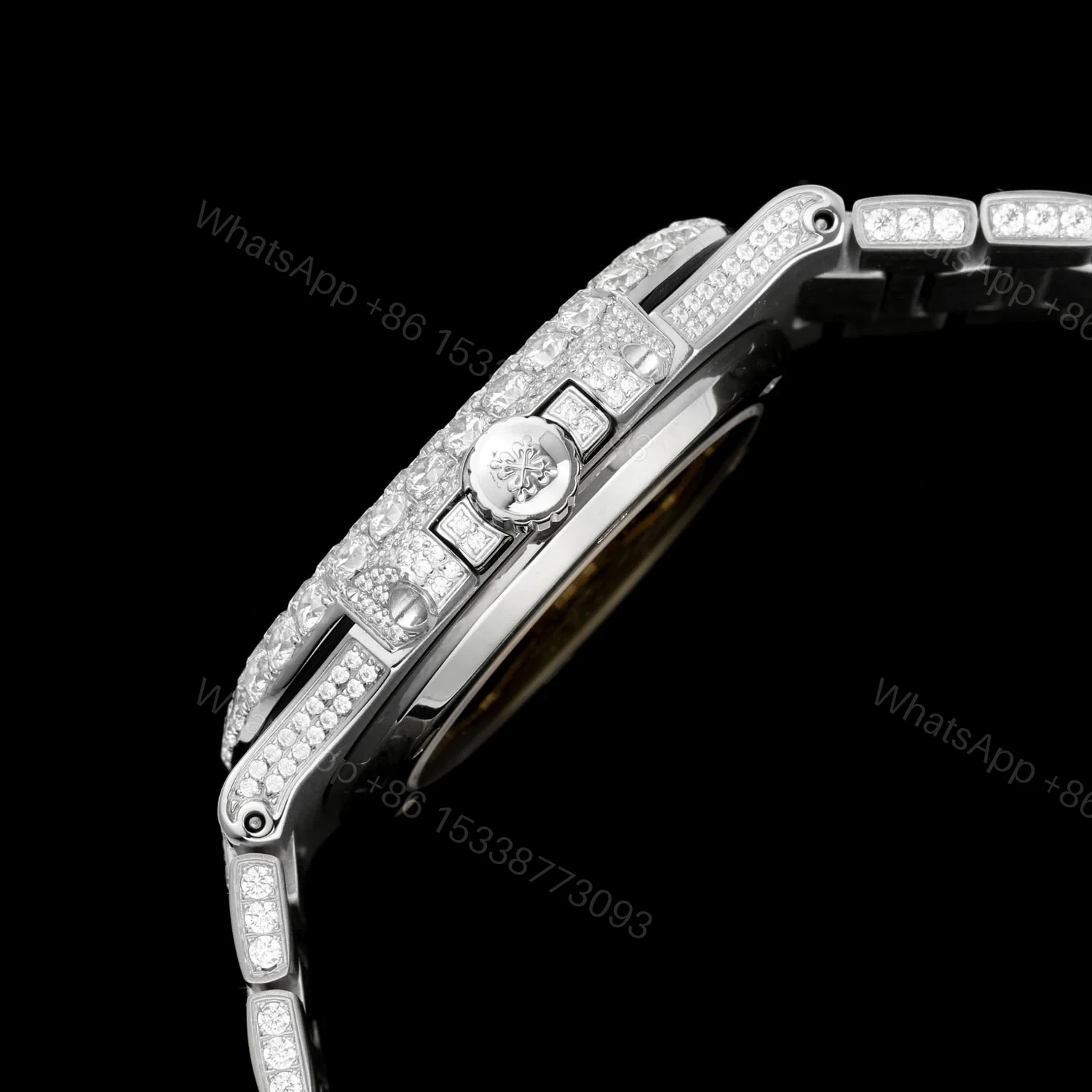 View 7 of Patek Philippe Nautilus 5711 Diamond Pavé Luxury Watch 40mm Full Diamond Edition AMG-PP-BD1-5711-FULL-DIAMOND