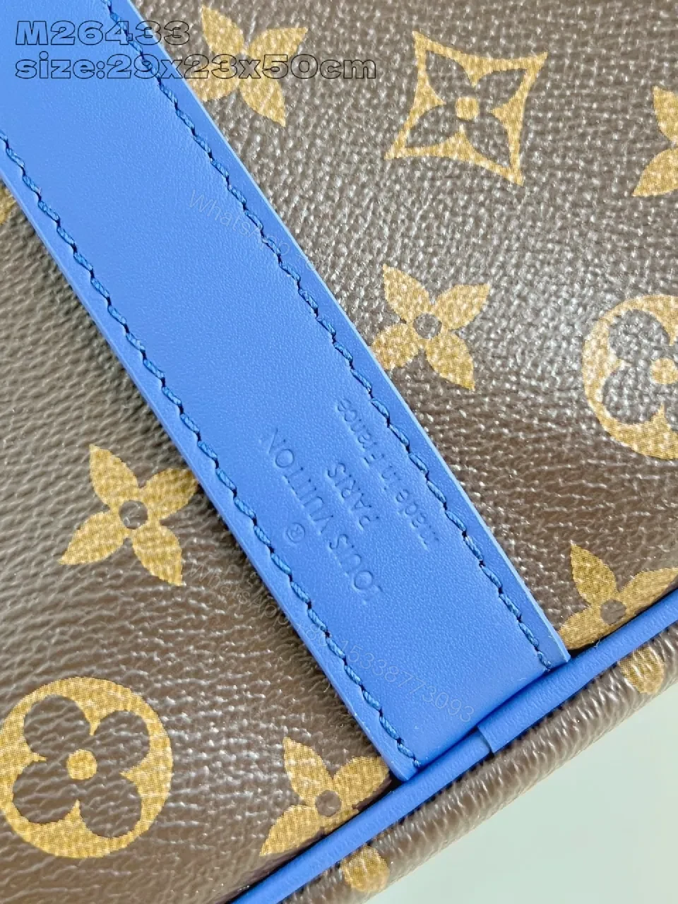View 5 of Blue-Accented Monogram Weekender Duffel