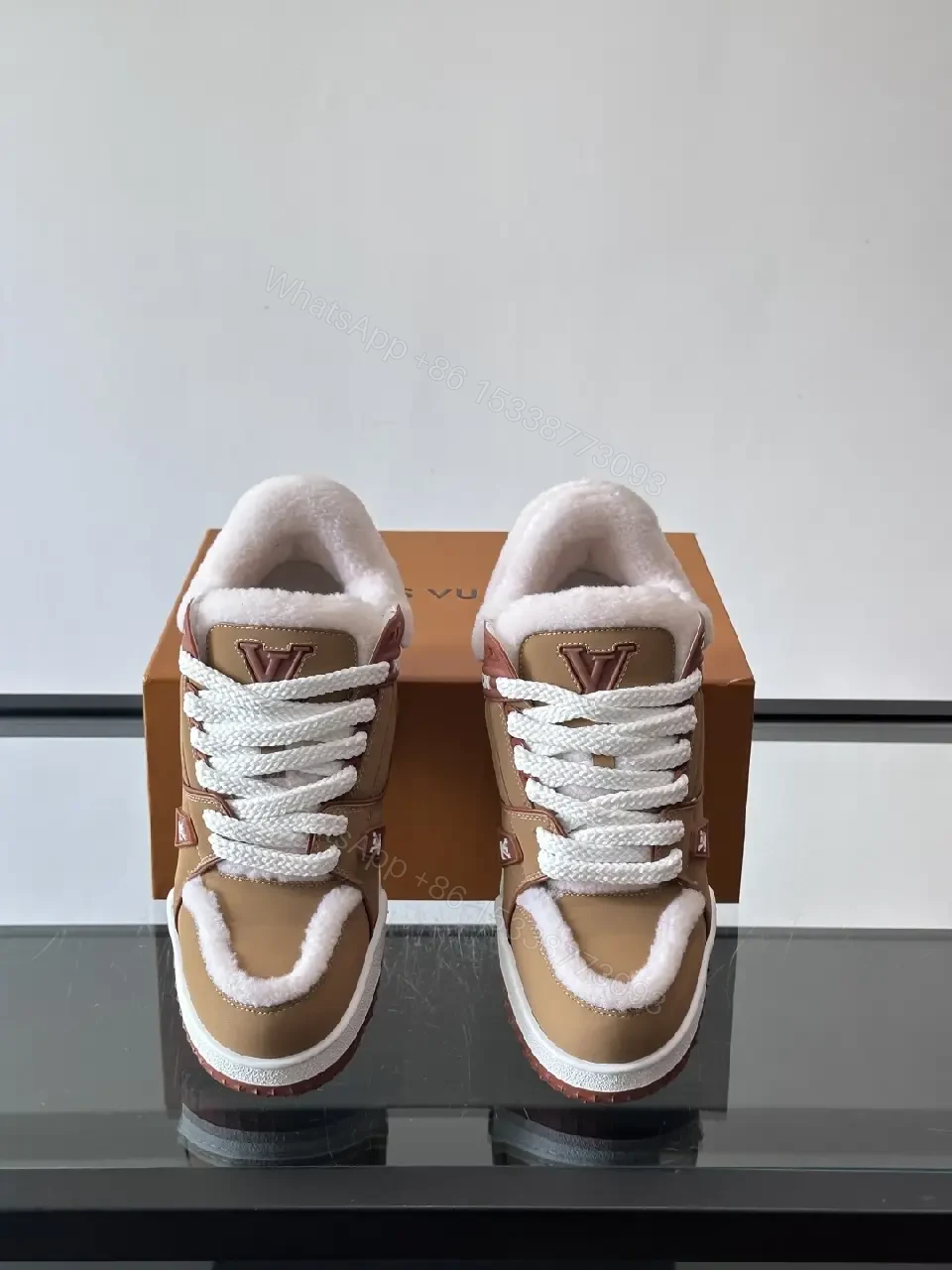 View 6 of Bold Leather Sneaker: Plush Comfort & Warmth Texture