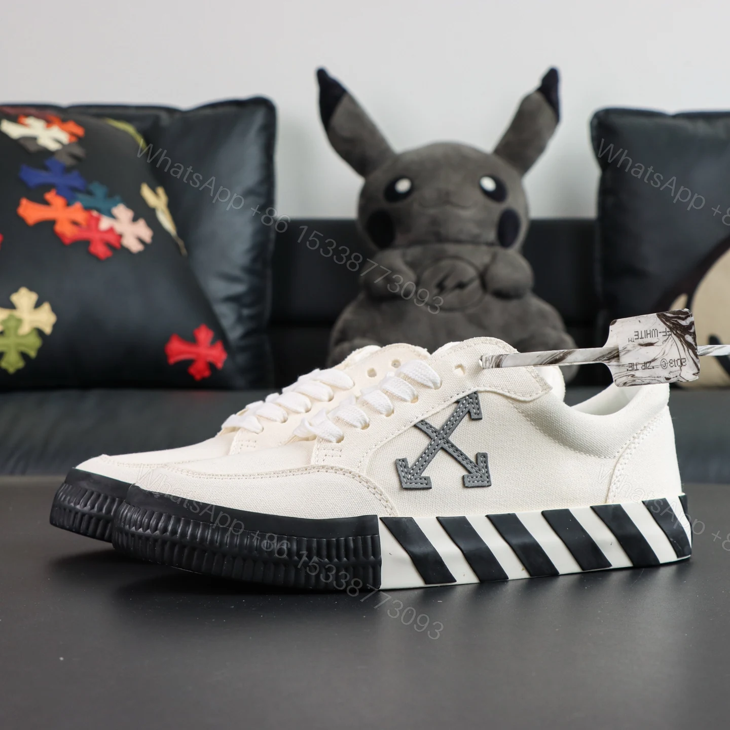 View 9 of Off White Low Vulcanised White Grey