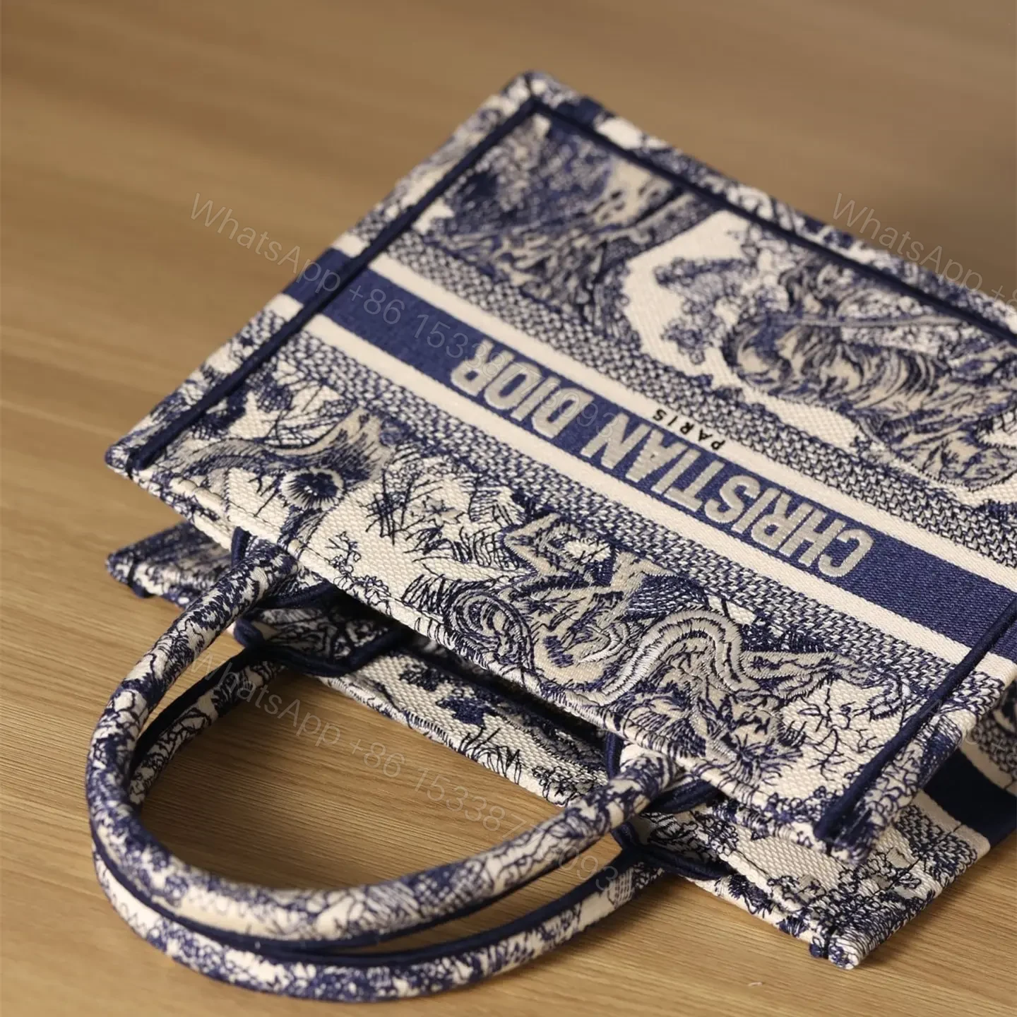 View 16 of 高仿Dior*BookTote系列藍色茹伊手袋S