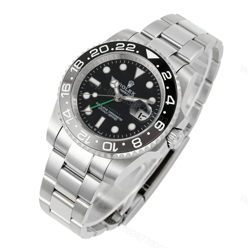 View 2 of Replica Rolex GMT-Master II 126710GRNR “Bruce Wayne” Oyster