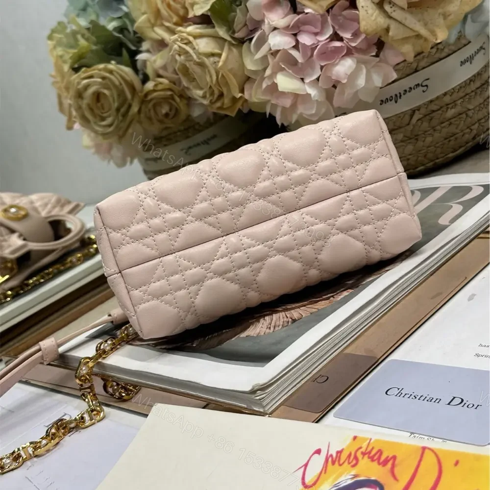 View 6 of 高仿Dior*JolieHandle系列S312M413環扣小羊皮手提包粉色免檢版