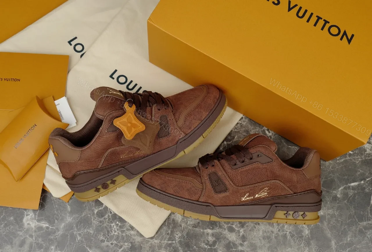 View 4 of Brown Suede Mesh High-Top Sneakers: Subtle Luxury Comfort
