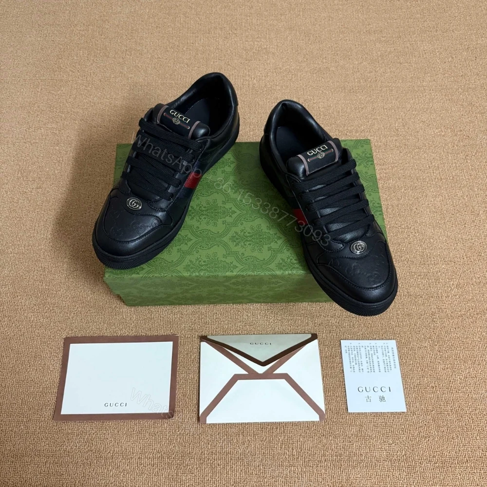 View 7 of Gucci Men Screener Sneaker Black