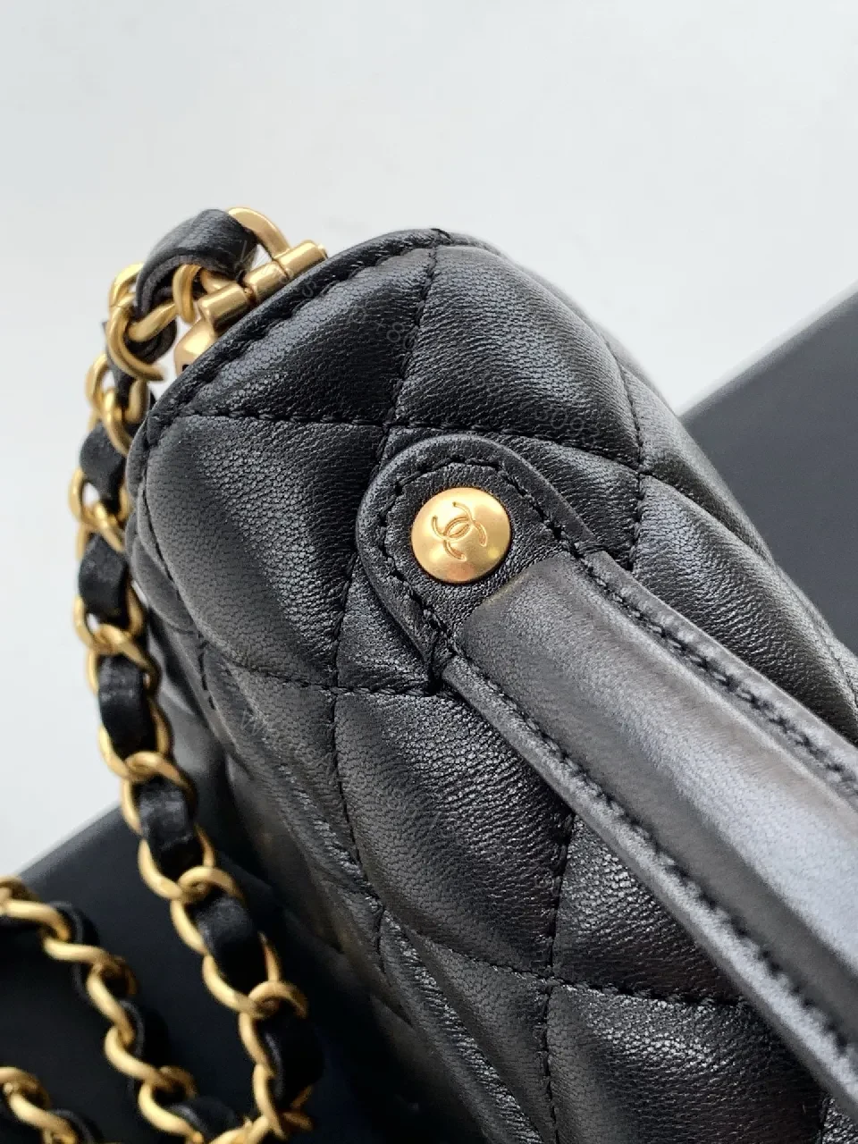 View 8 of Quilted Black Calfskin Flap Bag — Luxury Crossbody/Top-Handle