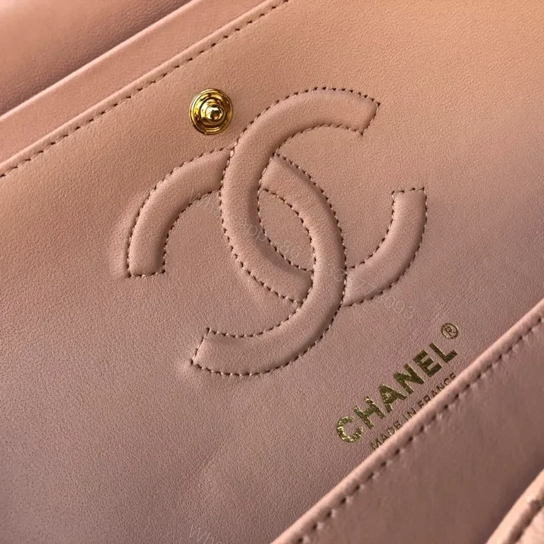 View 3 of Soft Pink Quilted Chanel-Inspired Flap Bag