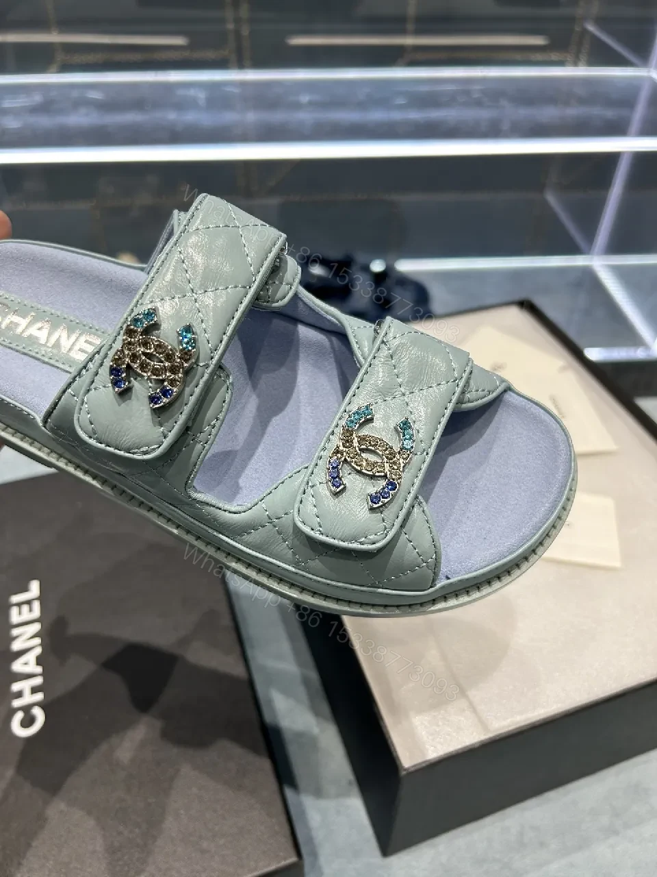 View 8 of Quilted Sandals: Subtle Shine, All-Day Comfort, Dual-Strap