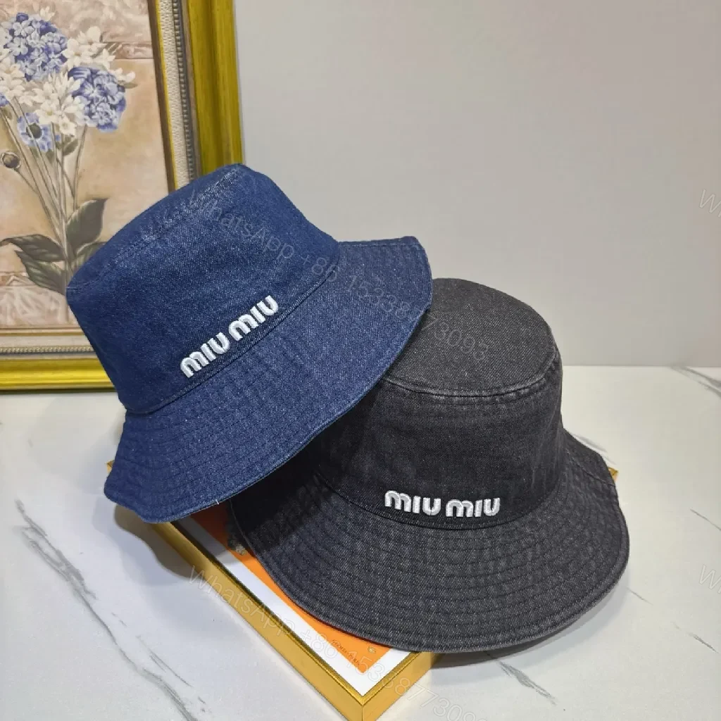 View 8 of Denim Bucket Hat — Structured, Subtle Luxury Embroidery
