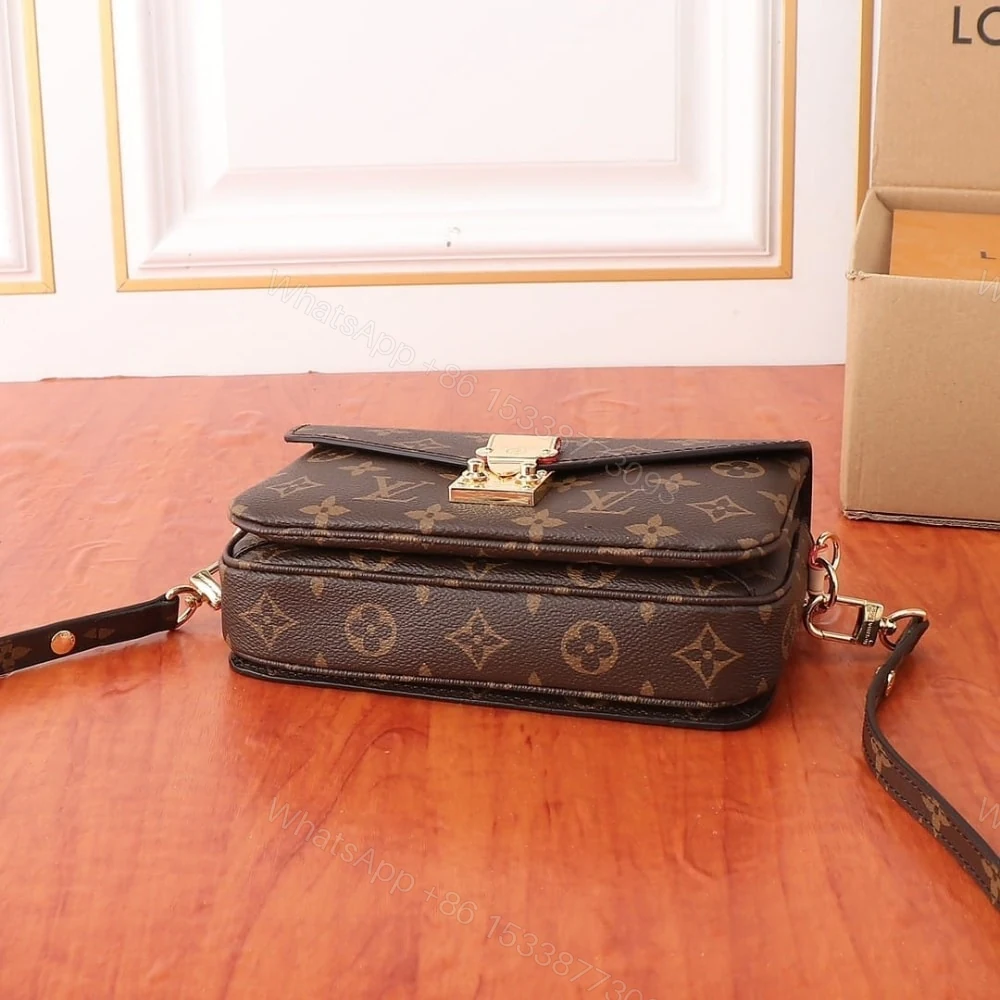 View 5 of Louis Vuitton Pochette Métis East West Bag Monogram Brown 22Cm M46279