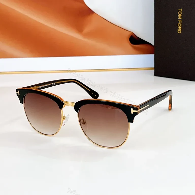 View 2 of Tortoiseshell Acetate Sunglasses with Gold Bridge â€“ Designer Style