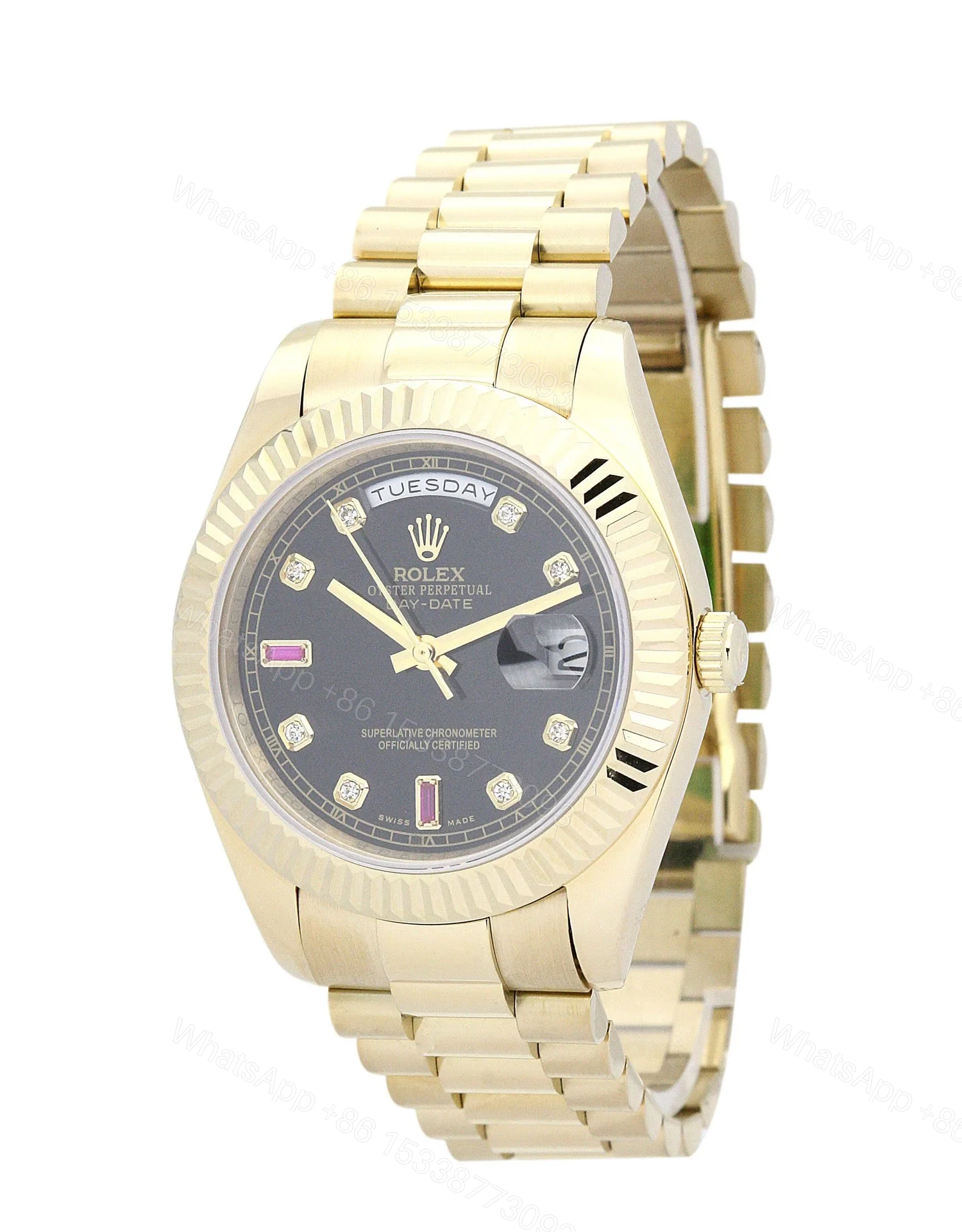 View 2 of Replica Rolex Day-Date Black Dial 118238 36 mm