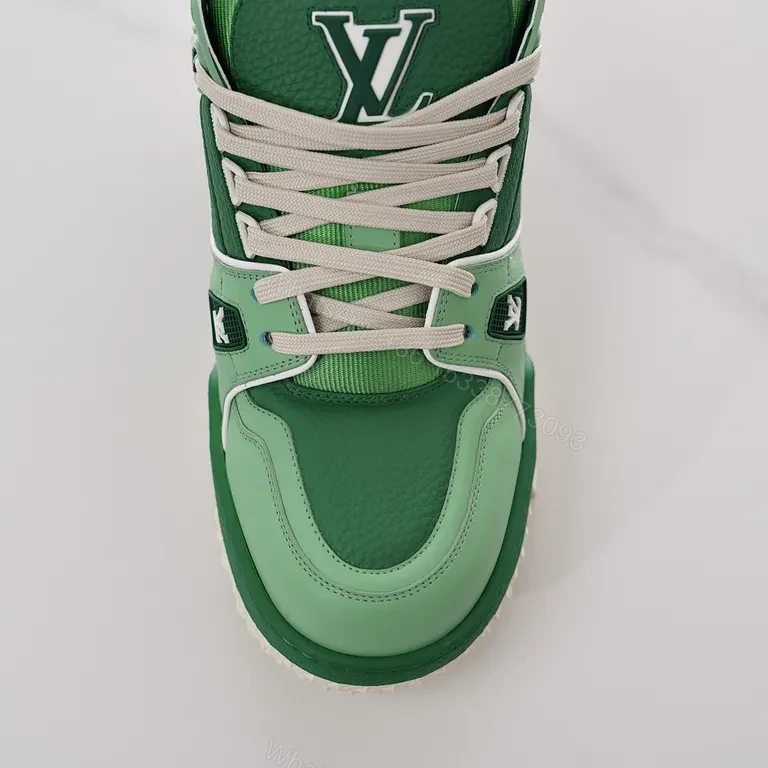 View 3 of Green Platform Sneaker: Luxe Craft, Subtle LV Cues