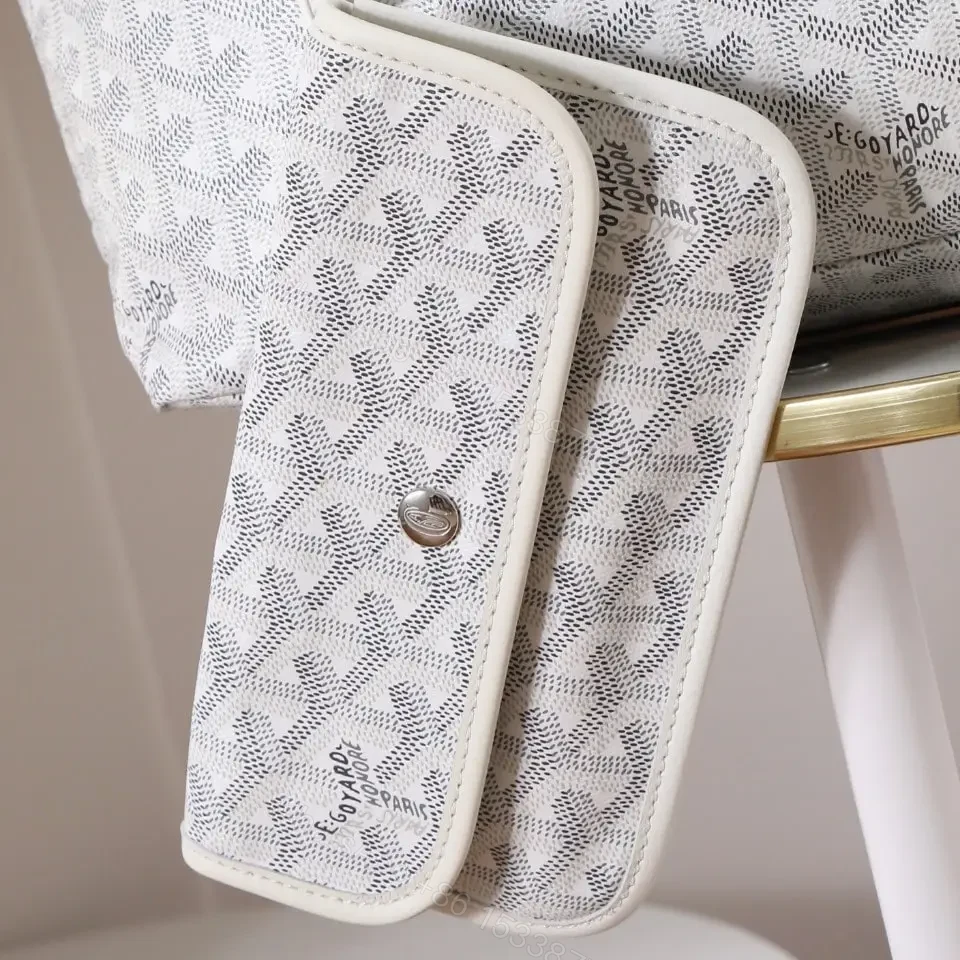 View 9 of 高仿Goyard*STLOUIP9滿印Tote手提袋白色免檢版小號