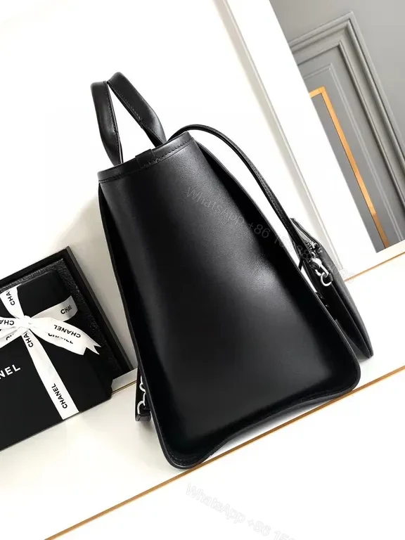 View 2 of Chanel Paris Embossed Leather Tote â€” Bold Luxury Tote