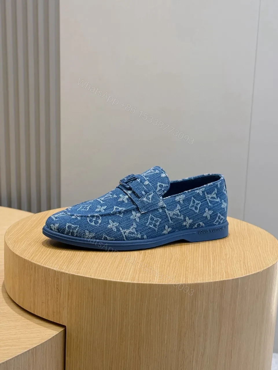 View 5 of Denim Monogram Loafer: Modern Comfort & Signature Texture