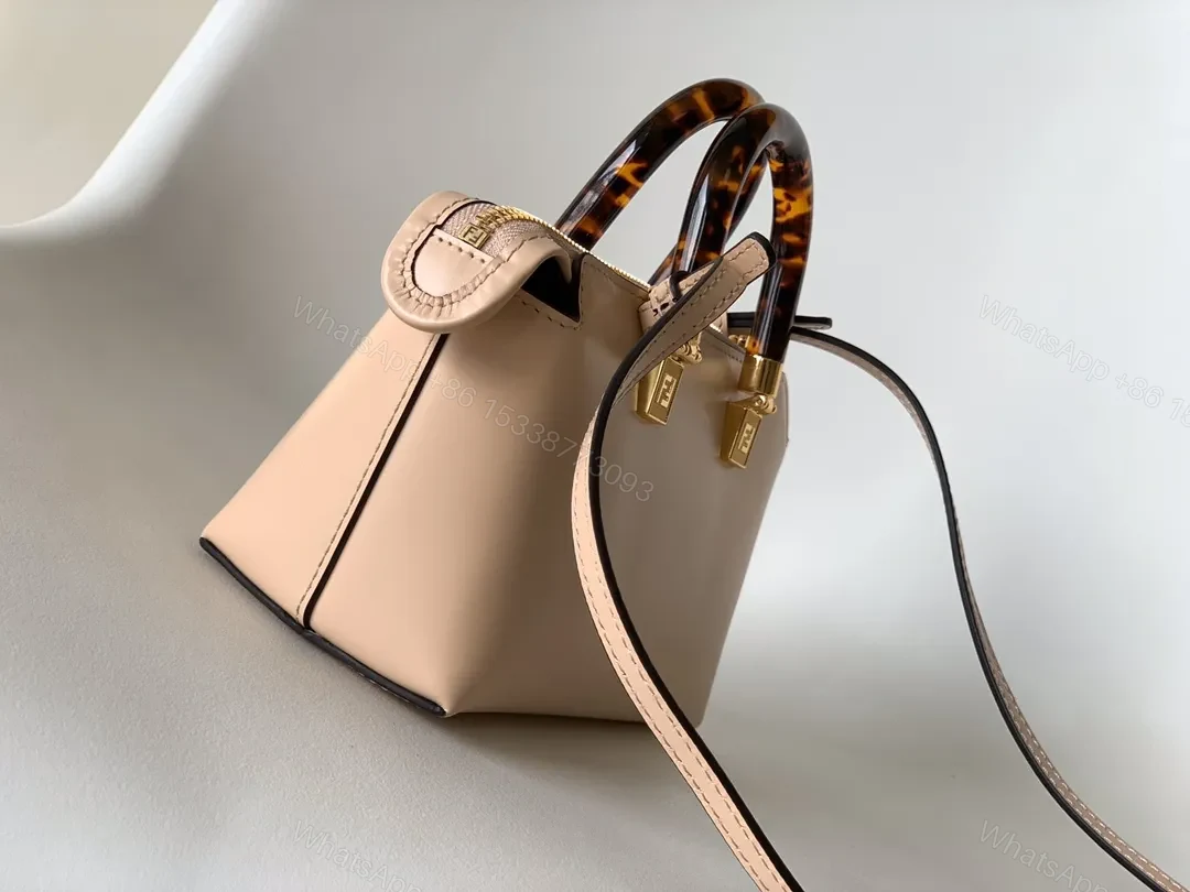 View 2 of Blush Nylon Bag: Luxe Roma Mini with FF Lock