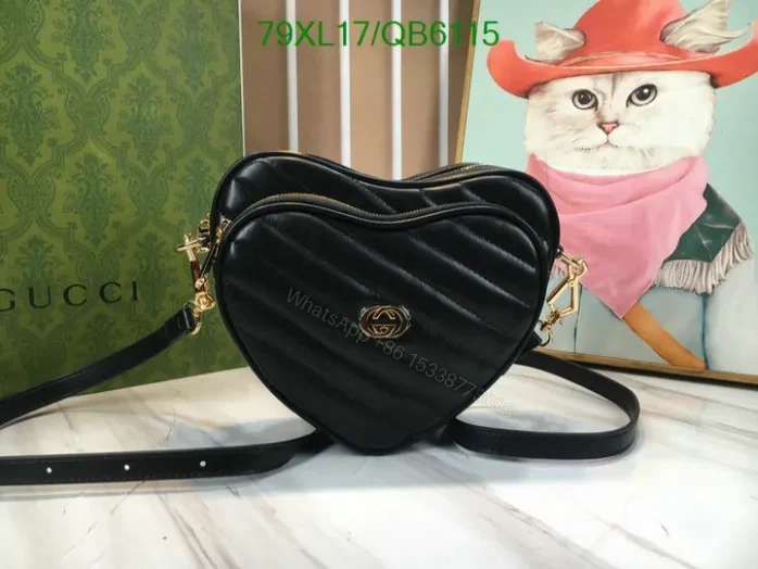 View 6 of Gucci Replica Red Heart Mini Bag QB61154