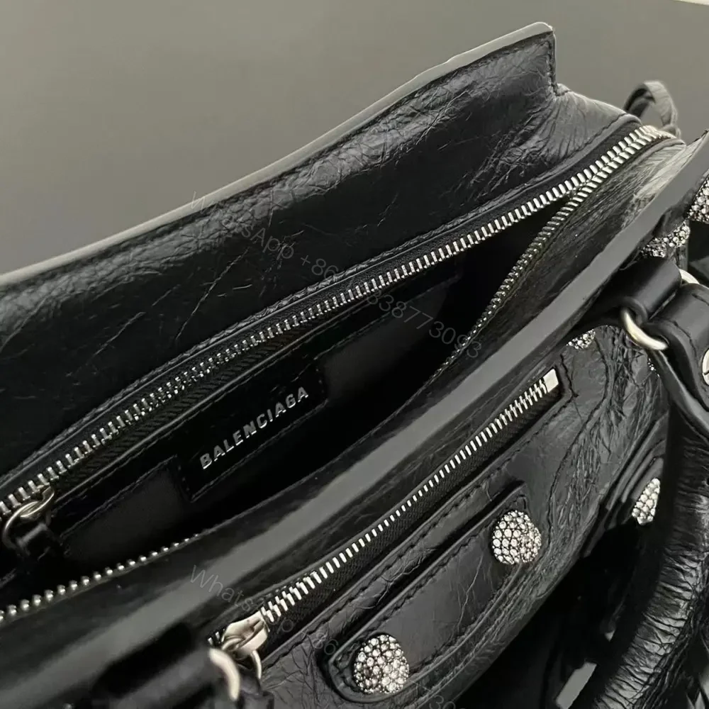 View 8 of 高仿Balenciaga*NeoCagole系列機車包黑色