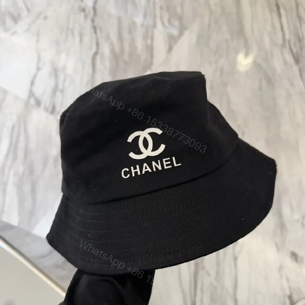 View 7 of Black Canvas Bucket Hat with Signature Logo Edge