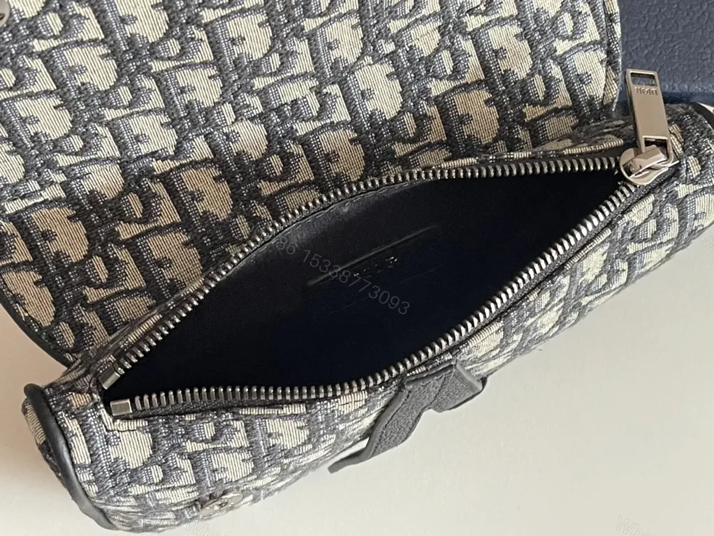 View 2 of Charcoal Dior Oblique Crossbody: Compact Luxury Bag