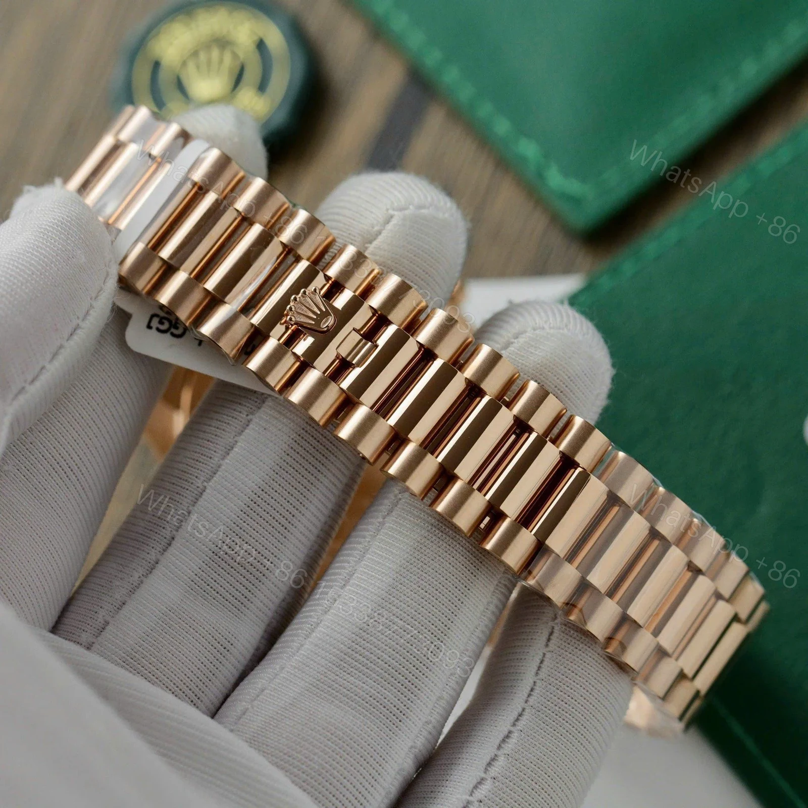 View 4 of Superclone Rolex Day-Date White Mother-of-Pearl Diamond Dial 128395tbr-0026 36 mm
