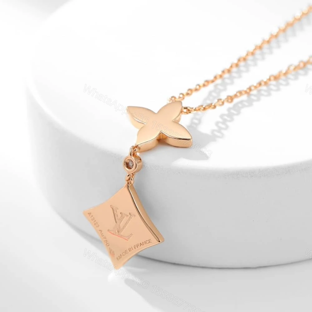 View 5 of Louis Vuitton Color Blossom Double Star Necklace Q94676
