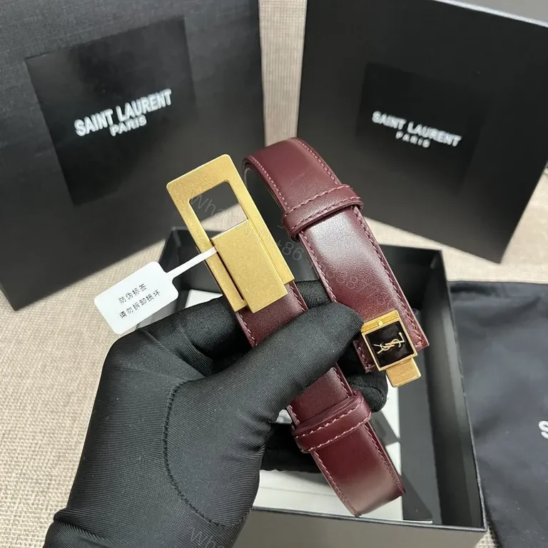 View 4 of Rich Burgundy Leather Belted Strap Watchband: Luxe, Modern