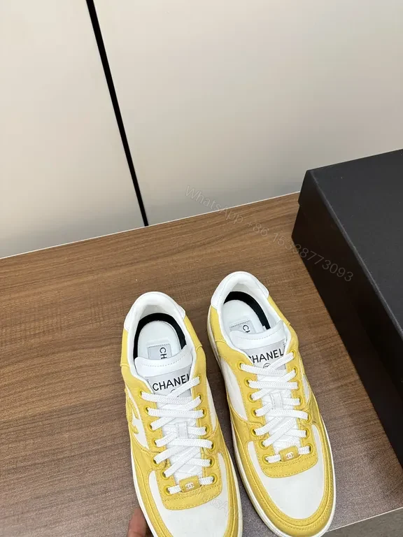 View 6 of Vibrant Two-Tone CHANEL-Inspired Luxe Sneakers