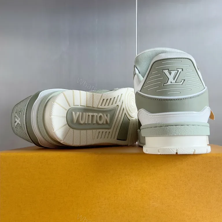 View 7 of Bold LV All-Season Leather Sneakers with Velvet Panels