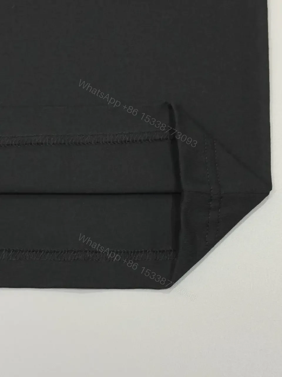 View 4 of Black Cotton Tee with Cowboy Motif & Hem LV Emblem, Premium Luxe Style