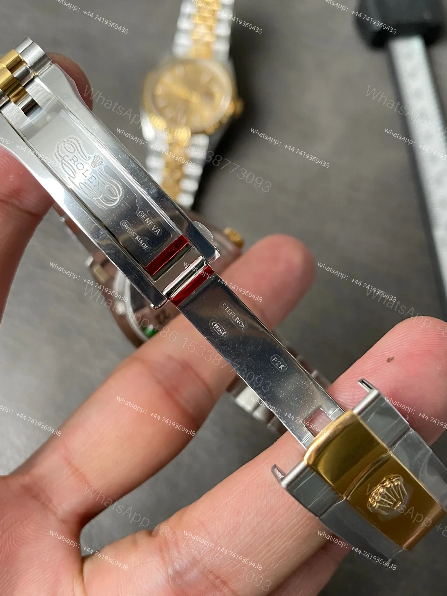 View 9 of Rolex Datejust M126233-0045 1:1 Replica Water Ripple Diamond Gold Dial Jubilee 36MM 3235 Movement Super Clone Watch