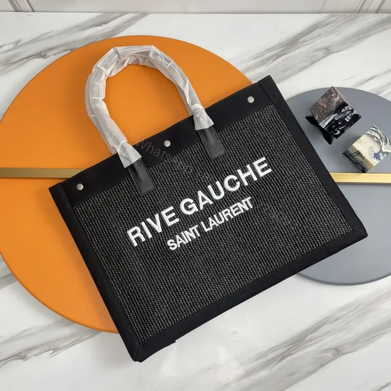 Bold Rive Gauche Saint Laurent Tote Mesh Texture Backpack-Style Tote — view 1
