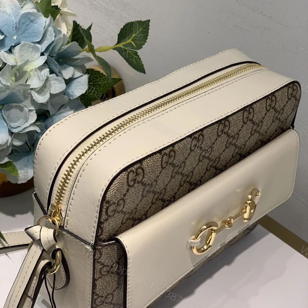 View 3 of Gucci Horsebit 1955 Small Shoulder Bag Beige And Ebony 23Cm 645454 92TCG 9761