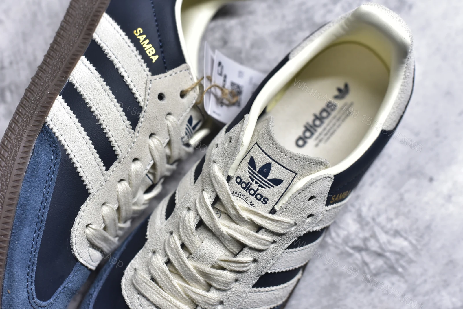 View 6 of Adidas Samba OG Aurora Ink Cream White Reps