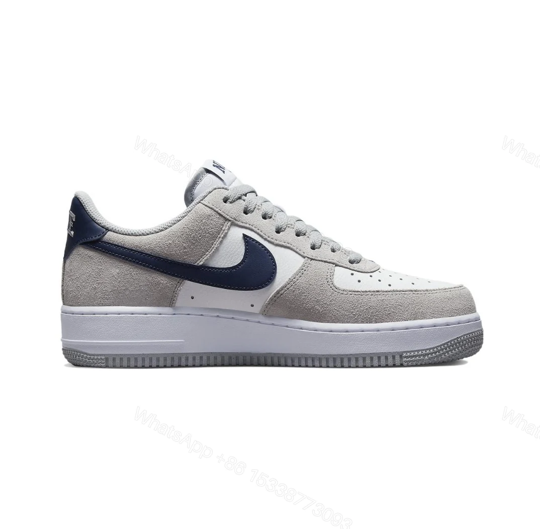 View 2 of Nike Air Force 1 Low Sneakers White Gray Blue