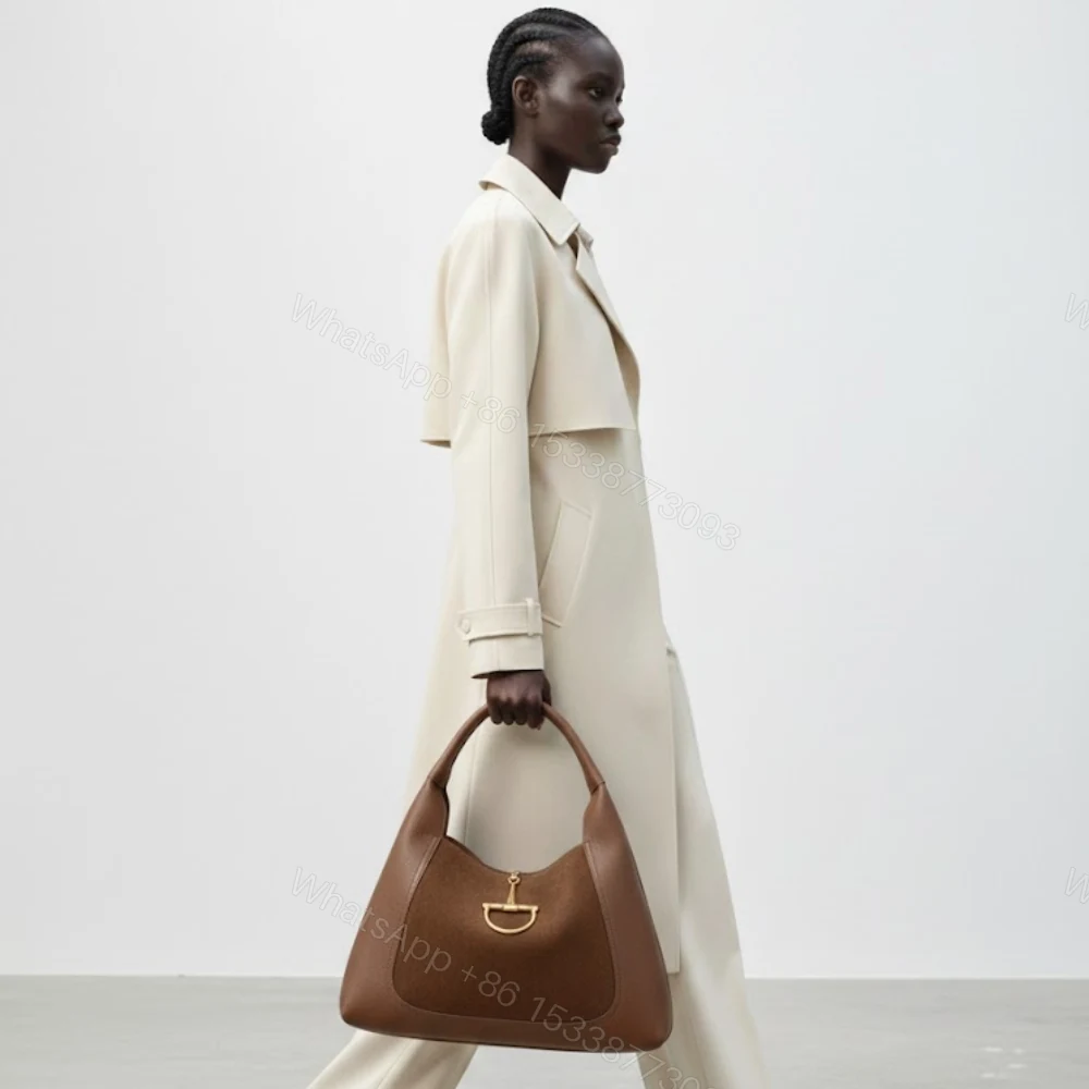 View 6 of Gucci Softbit Maxi Suede Shoulder Bag Brown 42Cm