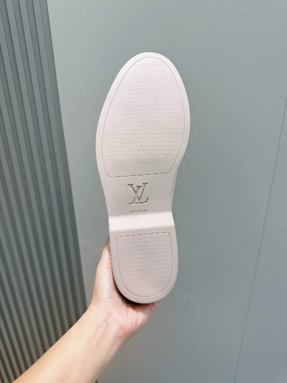 View 3 of Denim-Inspired Monogram Loafers: Textured Comfort, Everyday Style