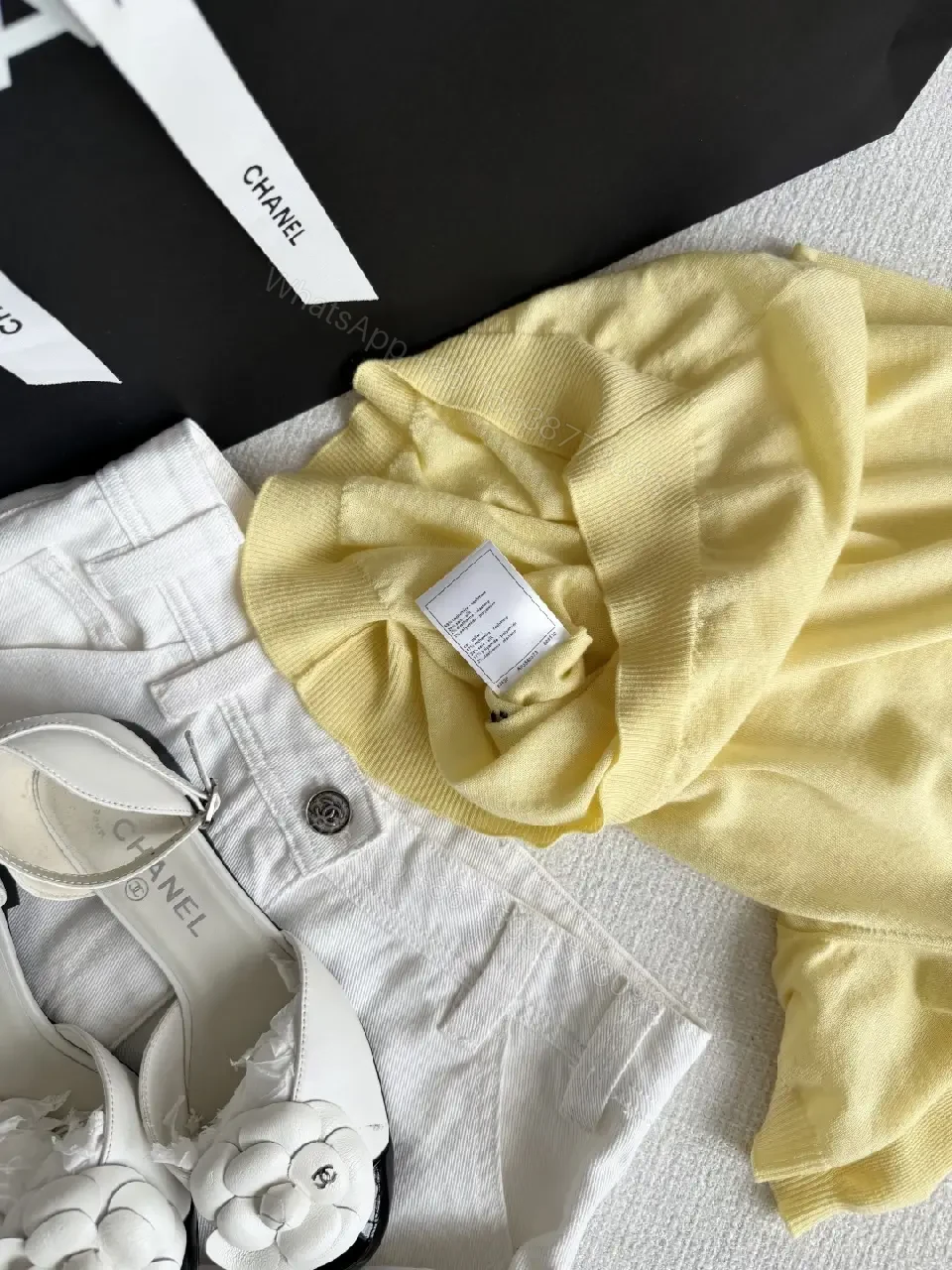 View 5 of Soft Yellow Knit Tee: Subtle Luxe, Lightweight Comfort, Everyday Style