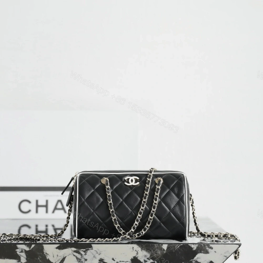 高仿Chanel*25P系列AS4515小羊皮拼色單肩包小號免檢版 — view 1
