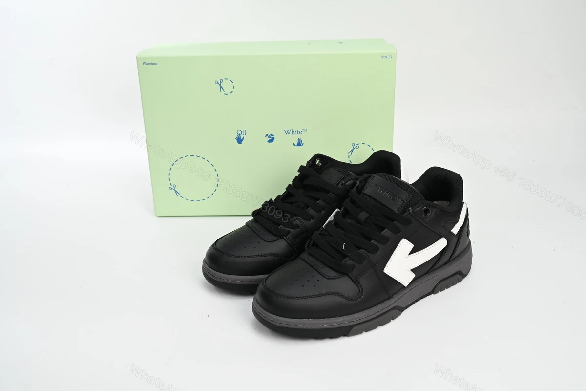 OFF-WHITE Out Of Office Black Skin And White Tail OMIA18 9C99LEA00 41001 — view 2