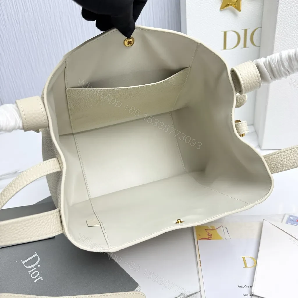 View 5 of Pebbled Leather Minimalist Bucket Bag - All-Day Luxury