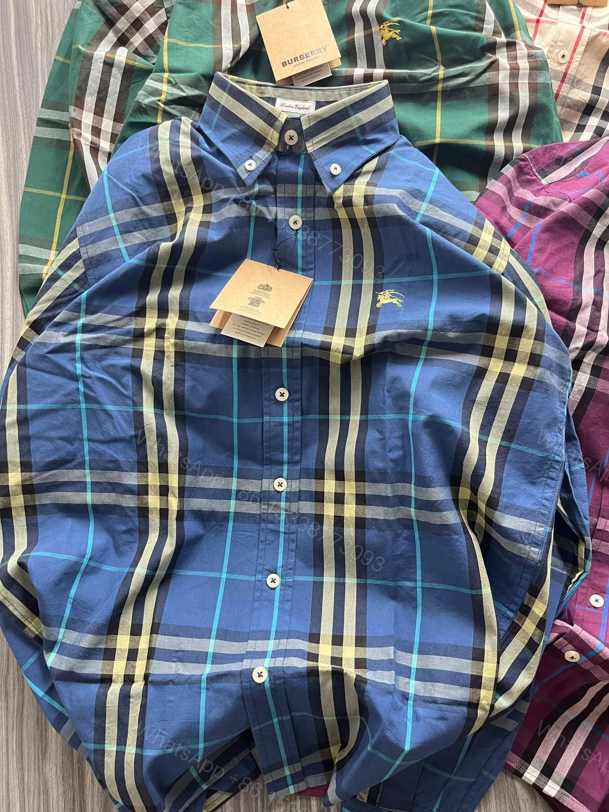 View 5 of FIRST COPY BURBERRY PAPER COTTON CHECK SHIRT