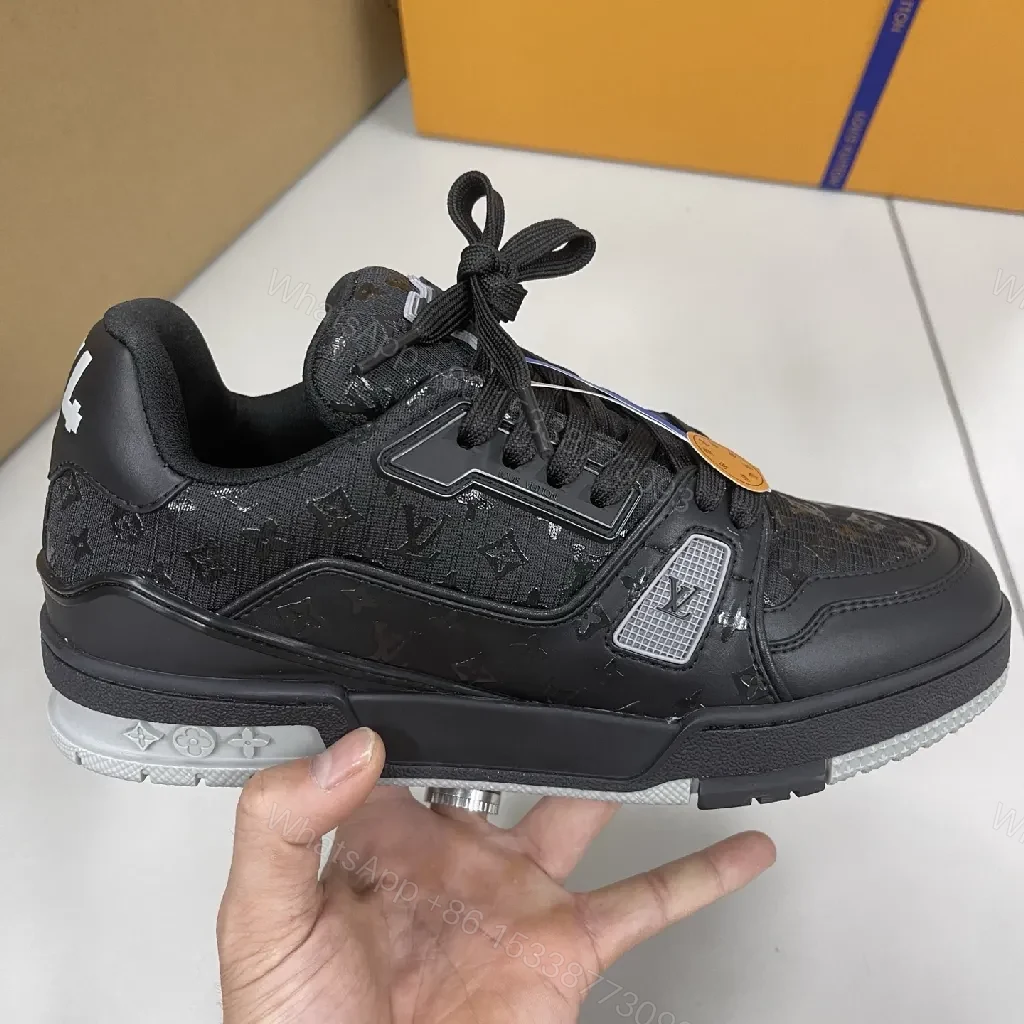 View 6 of Patterned Black Sneakers with Subtle Designer-Inspired Details