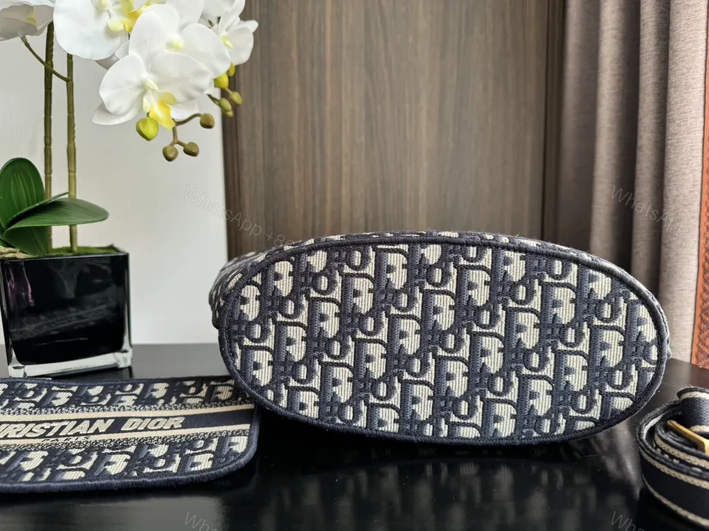 View 2 of Navy-Beige Dior Monogram Tote Set: Everyday Organization