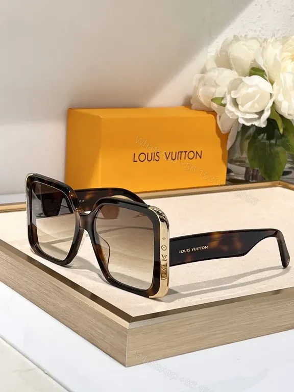 View 3 of Louis Vuitton Oversized Square Sunglasses - Premium Acetate, UV400 Protection