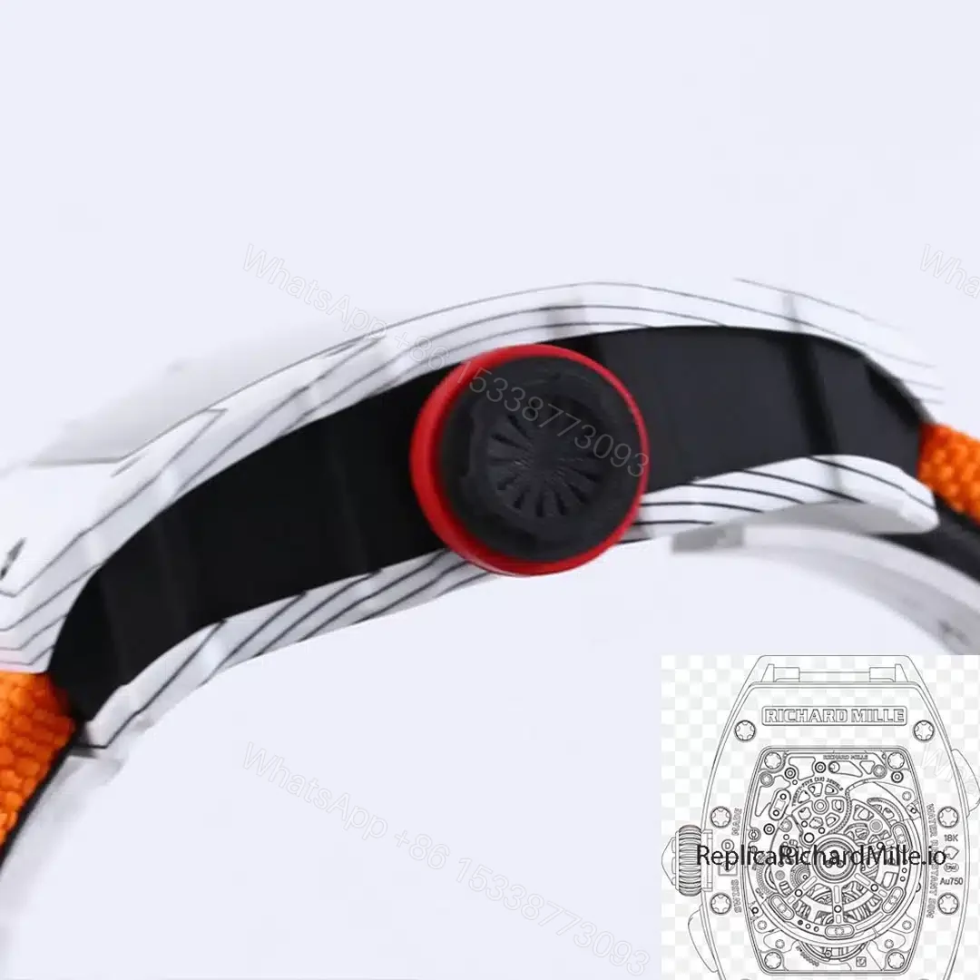 View 8 of Replica Richard Mille RM35-01 BBR Factory Orange Strap