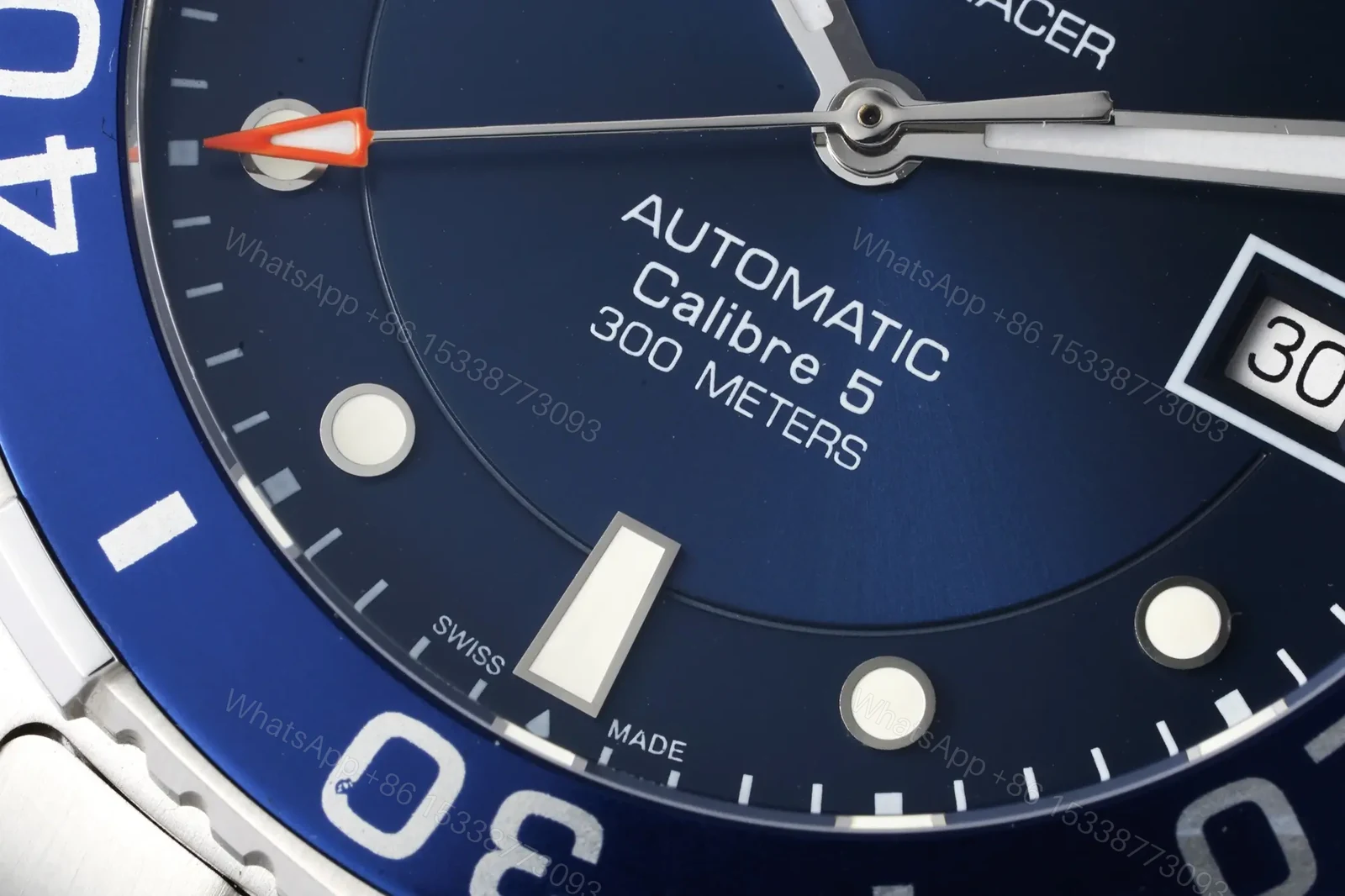 View 5 of TAG Heuer Super Series Automatic Watch – Blue Dial, Stainless Steel Bracelet, Diver Style