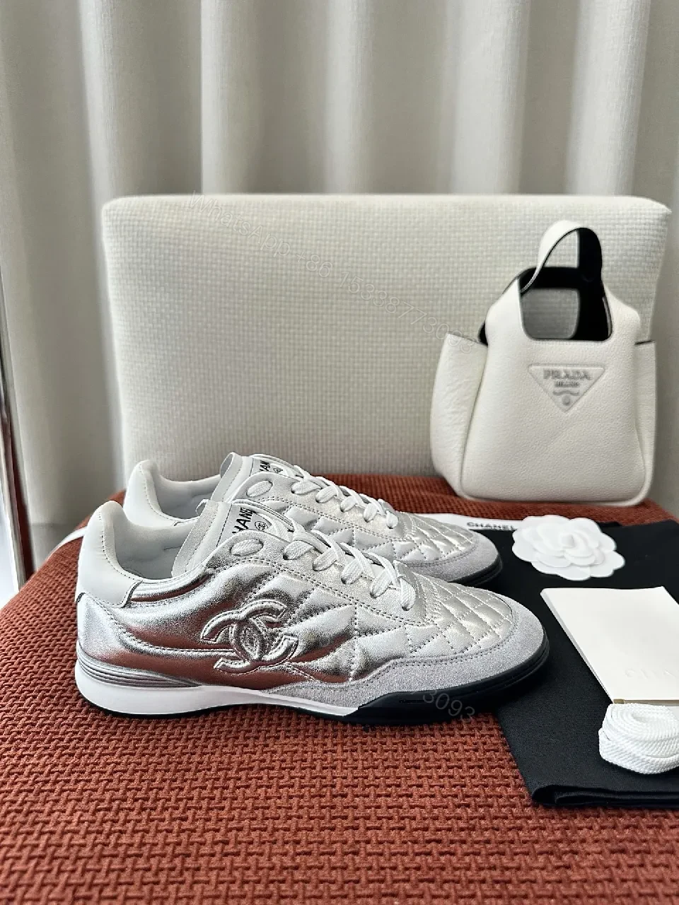 View 8 of Metallic Quilted High-Tops: Luxe Sport-Luxe Sneakers
