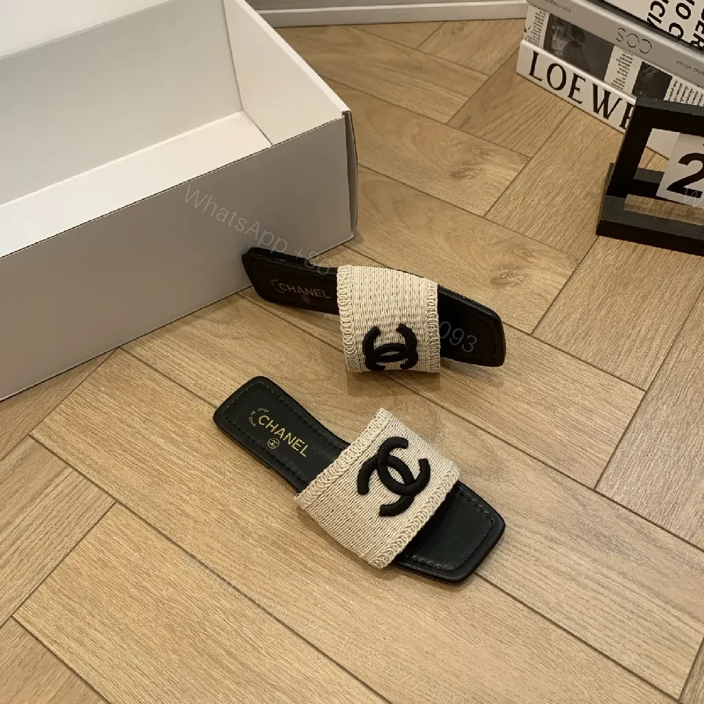 View 3 of Textured Slip-Ons: Casual Luxe Sandals with Signature Detail